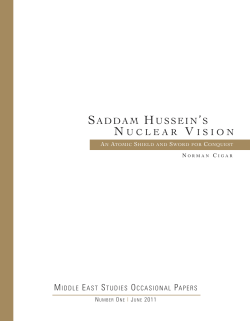 Saddam Hussein`s Nuclear Vision