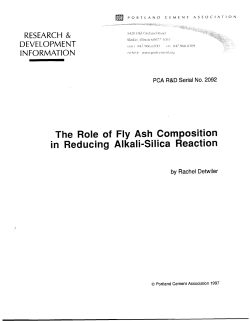 The Role of Fly Ash Composition in Reducing Alkali