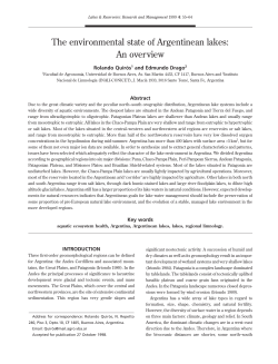 The environmental state of Argentinean lakes