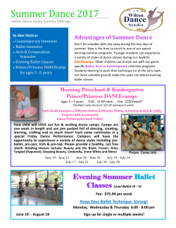 Summer 2017 Schedule is HERE!