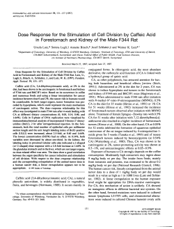Dose Response for the Stimulation of Cell Division by Caffeic Acid in