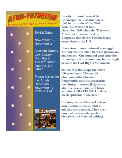 President Lincoln issued the Emancipation Proclamation in 1863 in