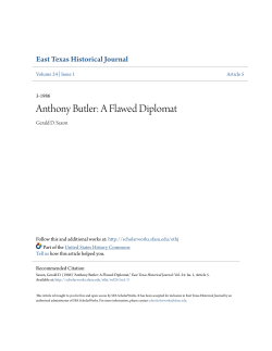 Anthony Butler: A Flawed Diplomat