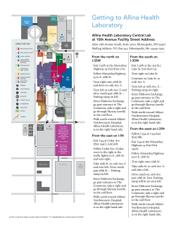 Getting to Allina Health Laboratory