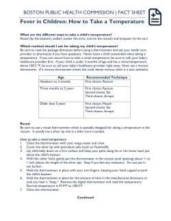 Fever in Children: How to Take a Temperature