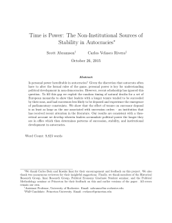 Time is Power: The Non-Institutional Sources of Stability in Autocracies