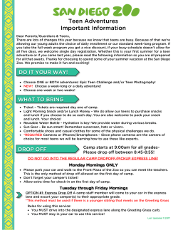 Teen Adventures Info