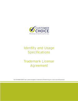 Identity and Usage Specifications Trademark License