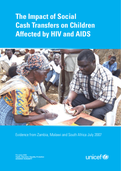 The Impact of Social Cash Transfers on Children Affected by