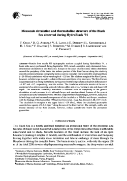 Mesoscale circulation and thermohaline structure of the