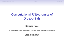 Computational RN(Az)omics of Drosophilids
