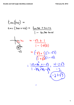 Double and half angle identities.notebook