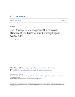 The Developmental Progress of Free Exercise (Review of The