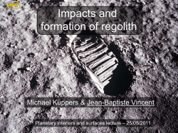 Impacts and formation of regolith