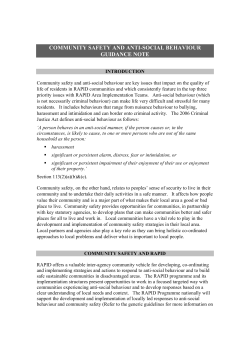 RAPID Community Safety Guidance Note