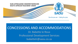 concessions and accommodations