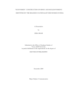 "OUR WOMEN&rdquo;: CONSTRUCTION OF HINDU AND MUSLIM