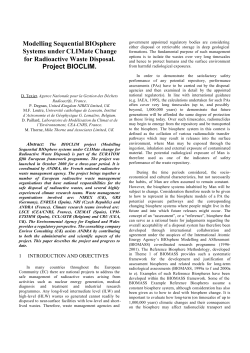 Modelling Sequential BIOsphere Systems under CLIMate Change