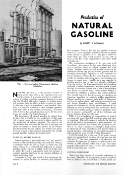 Production of Natural Gasoline