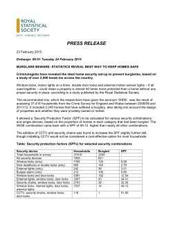 press release - Royal Statistical Society