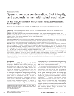 Sperm chromatin condensation, DNA integrity, and apoptosis in men