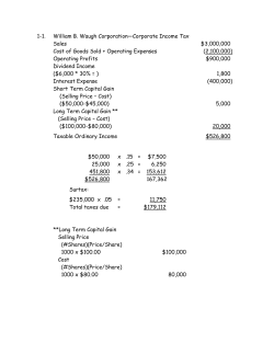 1-1. William B. Waugh Corporation&mdash;Corporate Income Tax Sales