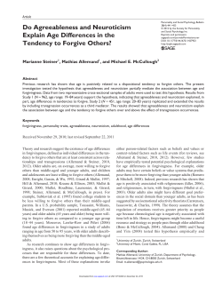 Do Agreeableness and Neuroticism Explain Age