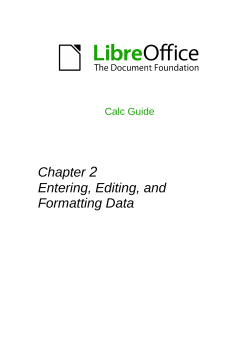 Entering, Editing, and Formatting Data
