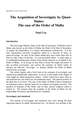 The Acquisition of Sovereignty by Quasi
