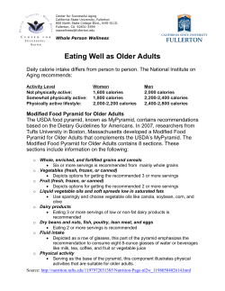 Eating Well as Older Adults