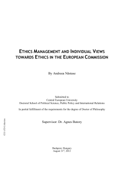ethics management and individual views towards ethics in the