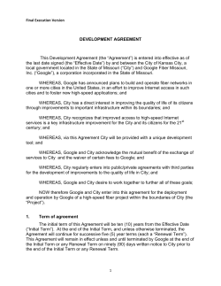 G-KCMO Agreement 10 May 2011 Final