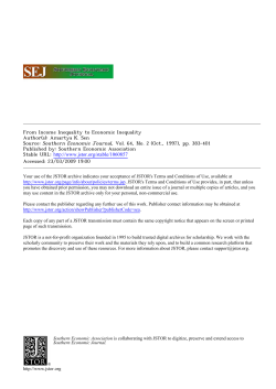 From Income Inequality to Economic Inequality Author(s): Amartya K