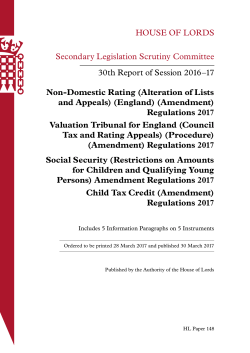 30th Report - Publications.parliament.uk