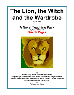 The Lion, the Witch and the Wardrobe