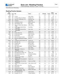 AR Quiz Listing - Quincy School District