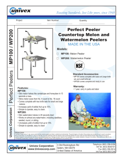 MP100 / WP200 Perfect Peelers