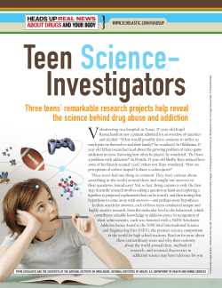 Three teens` remarkable research projects help reveal the science