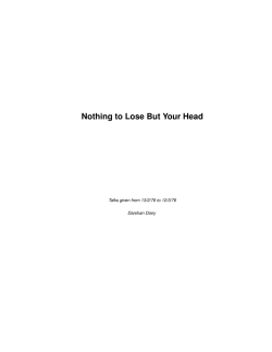 Nothing to Lose But Your Head