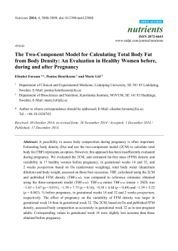 The Two-Component Model for Calculating Total Body Fat from