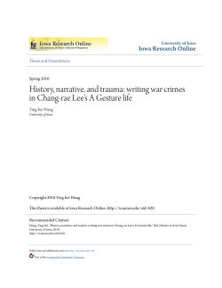 History, narrative, and trauma: writing war crimes in Chang