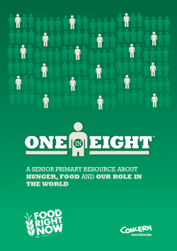 A Senior Primary Resource about Hunger, Food and Our Role in the