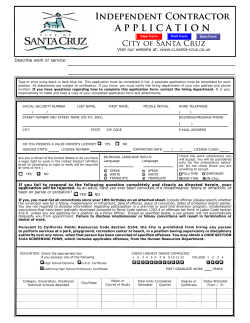 Independent Contractor APPLICATION