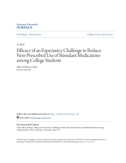 Efficacy of an Expectancy Challenge to Reduce Non