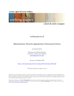 Hijacked Justice: Domestic Appropriation of International Norms