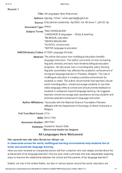 All Languages Here Welcomed