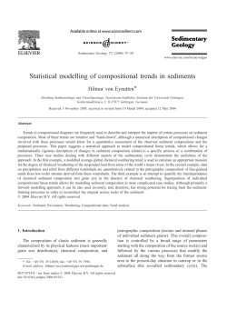 Statistical modelling of compositional trends in sediments