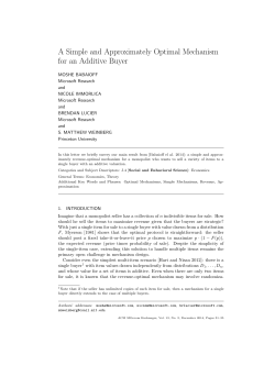 A Simple and Approximately Optimal Mechanism