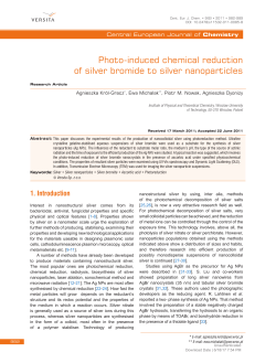 Photo-induced chemical reduction of silver bromide to silver