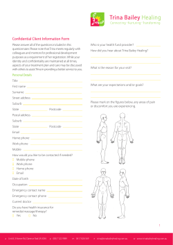Confidential Client Information Form